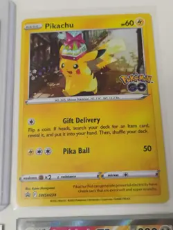Pokemon Purrloin Illustration Rare/Pikachu Pokemon Go Promo/Full Art Holo Cards - Image 5