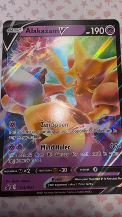 Alakazam V - SWSH083 - Black Star Promo Pokemon Card - Jumbo Oversized - NM - Image 2