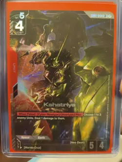 KSHATRIYA GD01-044 LR+ Alt Art Mobile Suit GUNDAM NEWTYPE RISING CARD NM ENGLISH - Image 1