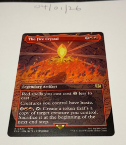 Magic the Gathering MTG The Fire Crystal x1 Rare Borderless Card NM/M - Image 1