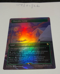 Magic the Gathering MTG Chocobo Camp x1 Borderless FOIL Card NM/M - Image 1