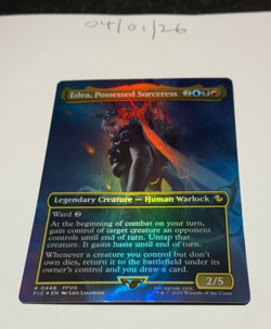 Magic the Gathering MTG Edea, Possessed Sorceress x1 Borderless FOIL Card NM/M - Image 1