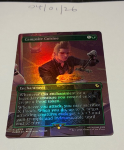 Magic the Gathering MTG Campsite Cuisine x1 Borderless FOIL Card NM/M - Image 1