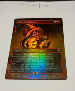 Magic the Gathering MTG Vivi's Persistence x1 Borderless FOIL Card NM/M - Image 1