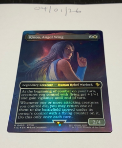 Magic the Gathering MTG Rinoa, Angel Wing x1 Borderless FOIL Card NM/M - Image 1