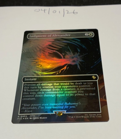 Magic the Gathering MTG Judgment of Alexander x1 Borderless FOIL Card NM/M - Image 1