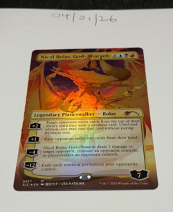 Magic the Gathering MTG Nicol Bolas, God-Pharaoh x1 B'less FOIL Card NM/M Secret - Image 1