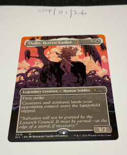 Magic the Gathering MTG Thalia, Heretic Cathar Borderless Card NM/M Secret Lair - Image 1