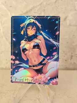 Akeno Himejima Trading Card Waifu Goddess Story Anime Girl holo Karte Manga Full - Image 1