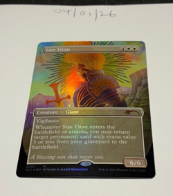 Magic the Gathering MTG Sun Titan x1 B'less FOIL Card NM/M Secret Lair - Image 1