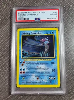 PSA 8 Shining Gyarados Neo Revelation 65/64 Pokemon Card SWIRL - Image 1
