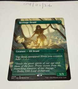 Magic the Gathering MTG Heritage Druid x1 Borderless Card NM/M Secret Lair - Image 1