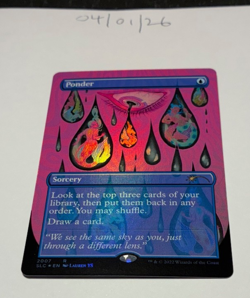 Magic the Gathering MTG Ponder x1 B'less FOIL Card NM/M Secret Lair - Image 1
