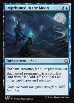 NM Foil Imprisoned in the Moon, MTG, Foundations, Magic the Gathering, 156 - Image 1