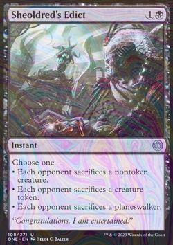 Foil Sheoldred's Edict - Phyrexia: All Will Be One | MTG Card - Image 3