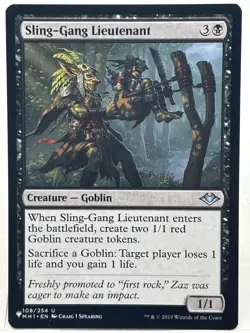 Sling-Gang Lieutenant NM/M* Modern Horizons ENGLISH 108/254 mtg -UnltdCards - Image 1