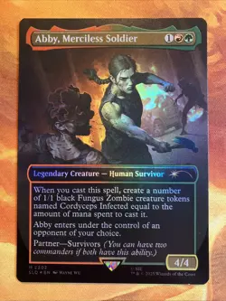 MTG Rainbow Foil Borderless Abby, Merciless Soldier SLD: The Last of Us Part II - Image 1