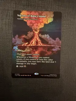 Volcano of Roku's Island 0061 TLE Borderless Foil MTG Avatar NM/M - Image 1