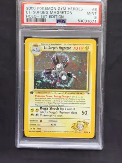 Pokemon: Gym Heroes 1st Edition Rare Holo: Lt. Surge's Magneton 8/132 PSA 9 - Image 2