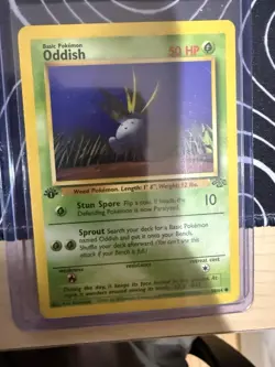1999 Pokemon Oddish Jungle 1st First Edition #58 - Image 1