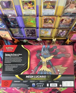 Mega Lucario EX Figure Collection Box Pokemon TCG Set New Sealed + Free Shipping - Image 2