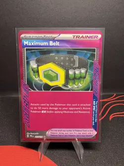 Pokemon Maximum Belt 117/131 Prismatic Evolutions ACE SPEC Ultra Rare Holo NM - Image 1