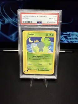 PSA 10 GEM MINT Oddish #97 Aquapolis Pokemon TCG 2003 - Low Pop! - Image 1