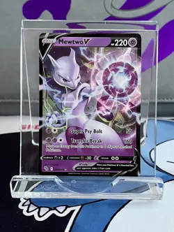 Pokemon TCG Mewtwo V Holo Ultra Rare Card 030/078 Pokemon Go Full Art - Image 1