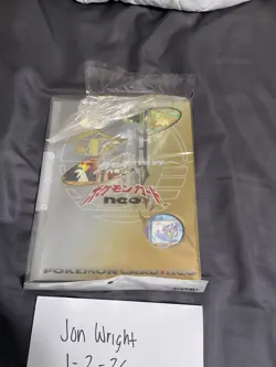 1999 Pokemon Neo Genesis Series 1 Premium File Binder Card Japanese Holo, Open - Image 5