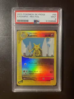 PSA 9 Kadabra Reverse Holo - 69/144 - Skyridge - Pokemon - Read Description - Image 1