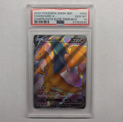 2020 Pokemon SWSH Black Star Promo Charizard V #050 PSA 10 Champion’s Path Elite - Image 1