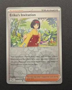 Pokemon TCG Erika's Invitation Scarlet & Violet 151 Reverse Holo Card 160/165 NM - Image 1