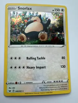 Snorlax 140/202 - Sword & Shield Promo - Holo Rare Pokemon Card - Near Mint (NM) - Image 1