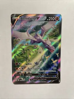Pokemon TCG Aerodactyl v 180/196 Lost Origin Alt Art Holo Rare LP/NM Condition - Image 1