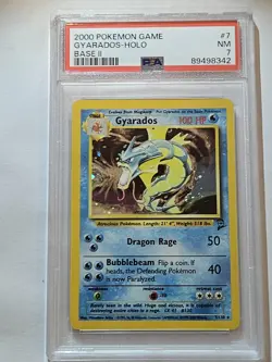 1999 POKEMON BASE SET UNLIMITED #6 GYARADOS-HOLO PSA 7 Graded Pokemon Vintage - Image 1