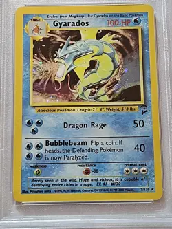 1999 POKEMON BASE SET UNLIMITED #6 GYARADOS-HOLO PSA 7 Graded Pokemon Vintage - Image 3