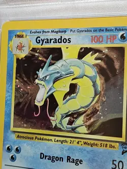 1999 POKEMON BASE SET UNLIMITED #6 GYARADOS-HOLO PSA 7 Graded Pokemon Vintage - Image 5
