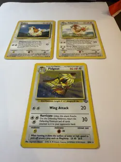 Pokemon TCG Pidgey Pidgeotto & Pidgeot Evolution Bundle Base Set & Jungle Holo - Image 3