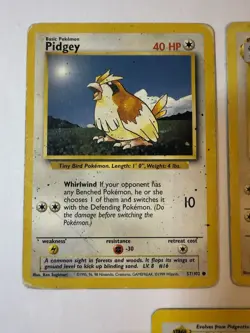 Pokemon TCG Pidgey Pidgeotto & Pidgeot Evolution Bundle Base Set & Jungle Holo - Image 4