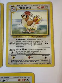 Pokemon TCG Pidgey Pidgeotto & Pidgeot Evolution Bundle Base Set & Jungle Holo - Image 5