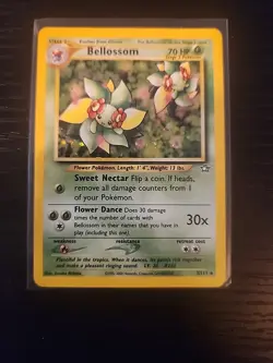 Pokemon TCG Bellossom Neo Genesis Holo Unlimited Rare Card 3/111 - Image 1