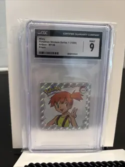 Pokemon CGC 9 Misty #PR36 Serie 1 Bonus Prism Stickers 1999 - Image 1