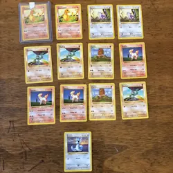 13 Card Lot Pokemon Shadowless Basic Vintage WOTC - Image 1