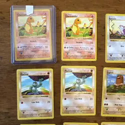 13 Card Lot Pokemon Shadowless Basic Vintage WOTC - Image 2