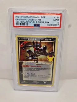 PSA 9 Pokemon Greninja Gold Star Celebrations Promo SWSH144 Mint (One Only) - Image 1