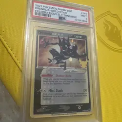 2021 Greninja Gold Star Pokemon TCG SWSH144 Celebrations ETB PSA 9 MINT Promo - Image 1