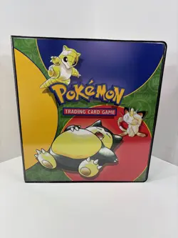 Vintage 1999 Pokemon Trading Card Game 3 Ring Binder Snorlax TCG! - Image 1