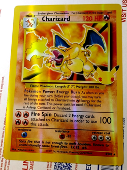 Charizard Base Set 004/102 Jumbo Art Custom Fan Made Pokemon Card Holo Foil - Image 1