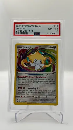 Pokemon Vivid Voltage Jirachi #119 Amazing Rare PSA 8 NM-MT Graded Card - Image 1