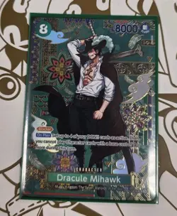 One Piece Card Game OP14 Dracule Mihawk SP Alt Art OP12-030 SR Azure Sea’s Seven - Image 1